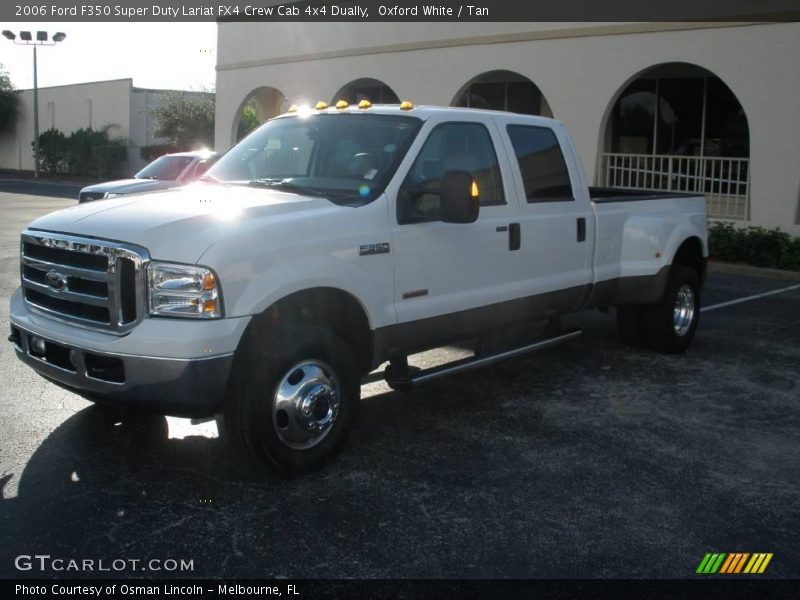 Oxford White / Tan 2006 Ford F350 Super Duty Lariat FX4 Crew Cab 4x4 Dually