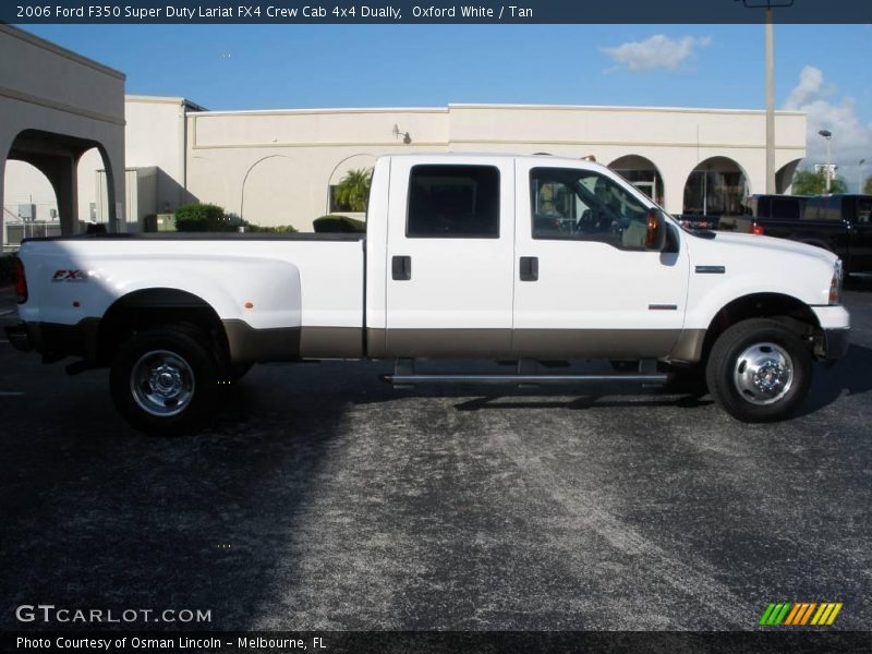 Oxford White / Tan 2006 Ford F350 Super Duty Lariat FX4 Crew Cab 4x4 Dually