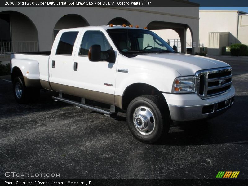 Oxford White / Tan 2006 Ford F350 Super Duty Lariat FX4 Crew Cab 4x4 Dually