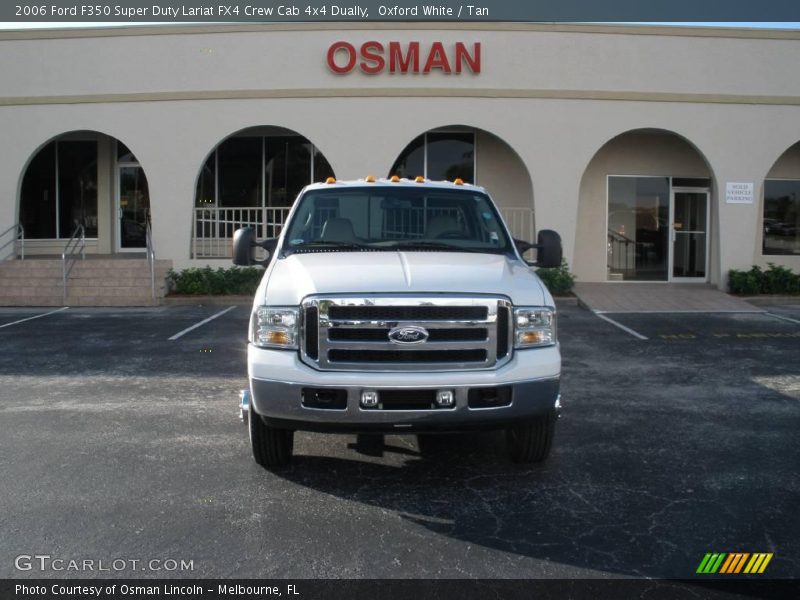Oxford White / Tan 2006 Ford F350 Super Duty Lariat FX4 Crew Cab 4x4 Dually