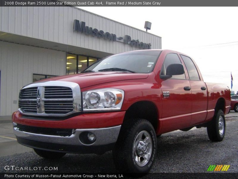 Flame Red / Medium Slate Gray 2008 Dodge Ram 2500 Lone Star Edition Quad Cab 4x4