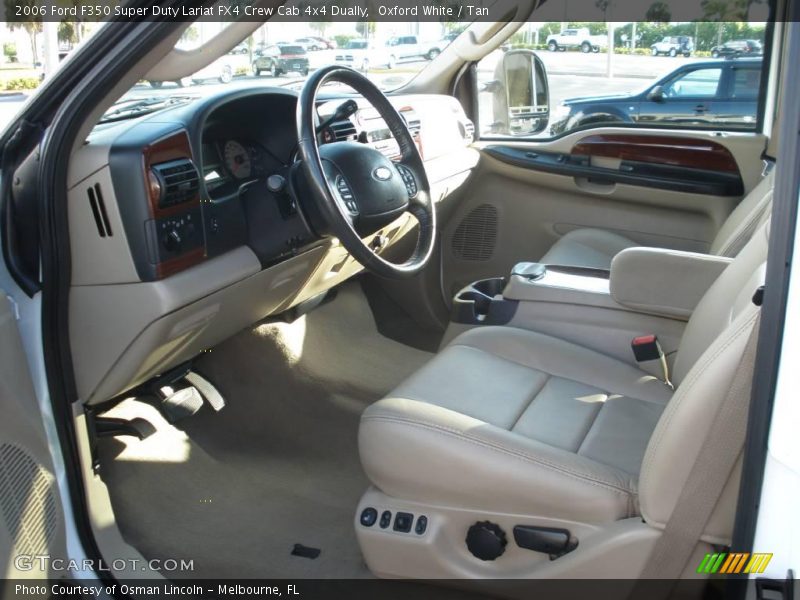 Oxford White / Tan 2006 Ford F350 Super Duty Lariat FX4 Crew Cab 4x4 Dually