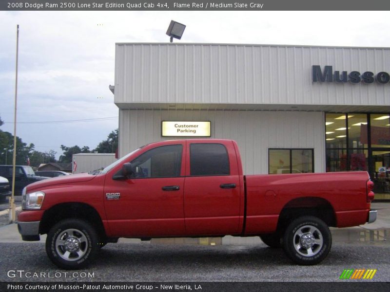 Flame Red / Medium Slate Gray 2008 Dodge Ram 2500 Lone Star Edition Quad Cab 4x4