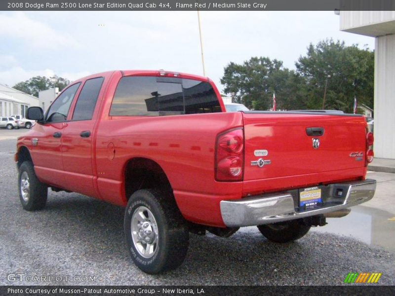 Flame Red / Medium Slate Gray 2008 Dodge Ram 2500 Lone Star Edition Quad Cab 4x4