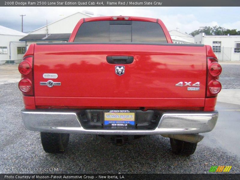 Flame Red / Medium Slate Gray 2008 Dodge Ram 2500 Lone Star Edition Quad Cab 4x4