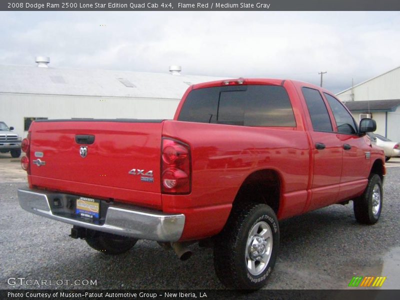 Flame Red / Medium Slate Gray 2008 Dodge Ram 2500 Lone Star Edition Quad Cab 4x4