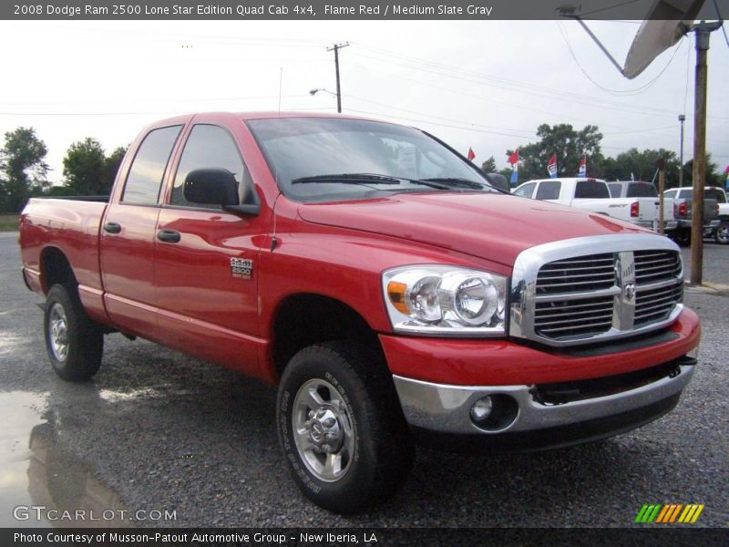 Flame Red / Medium Slate Gray 2008 Dodge Ram 2500 Lone Star Edition Quad Cab 4x4