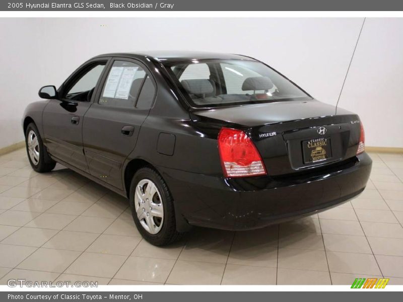 Black Obsidian / Gray 2005 Hyundai Elantra GLS Sedan