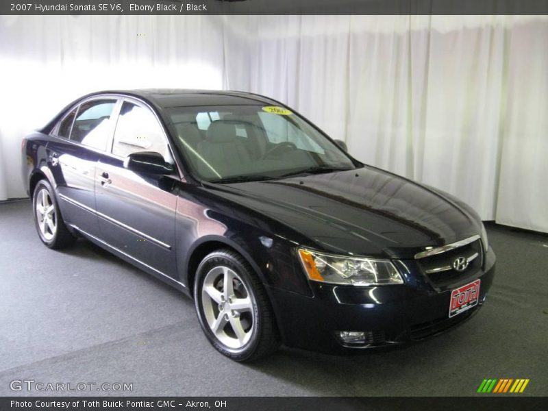 Ebony Black / Black 2007 Hyundai Sonata SE V6