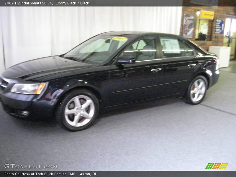 Ebony Black / Black 2007 Hyundai Sonata SE V6
