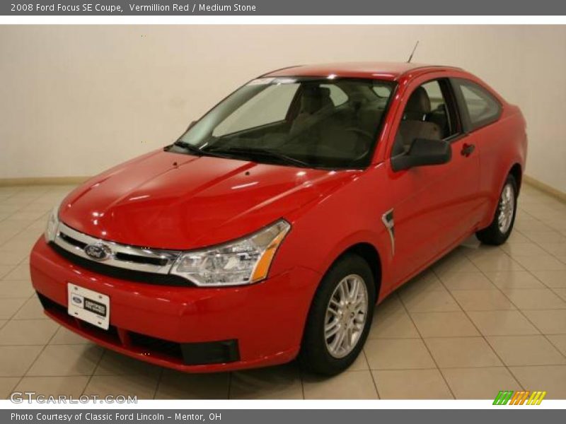 Vermillion Red / Medium Stone 2008 Ford Focus SE Coupe