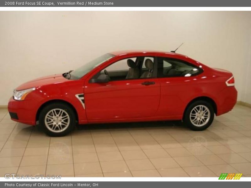 Vermillion Red / Medium Stone 2008 Ford Focus SE Coupe