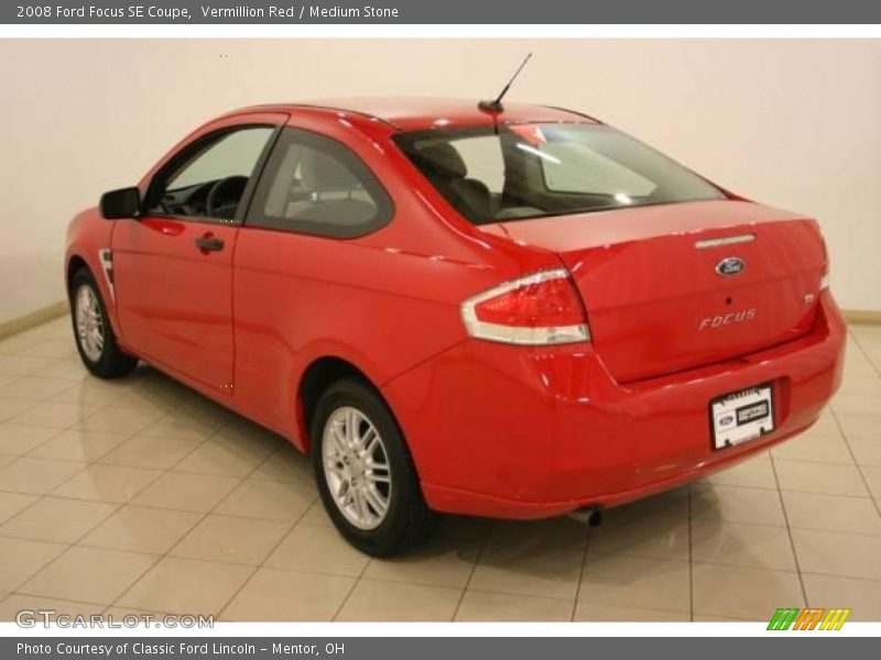 Vermillion Red / Medium Stone 2008 Ford Focus SE Coupe