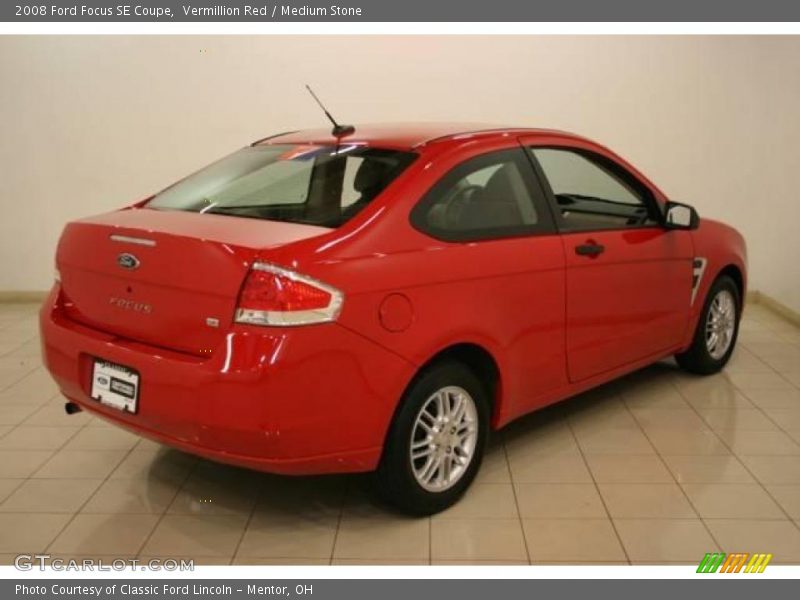 Vermillion Red / Medium Stone 2008 Ford Focus SE Coupe