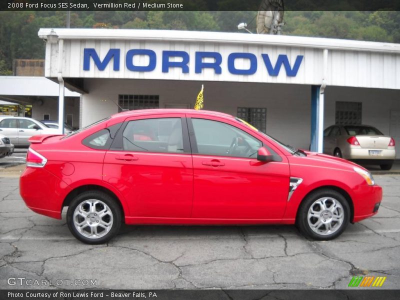 Vermillion Red / Medium Stone 2008 Ford Focus SES Sedan