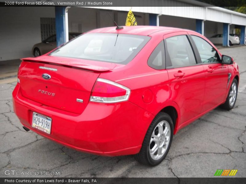 Vermillion Red / Medium Stone 2008 Ford Focus SES Sedan