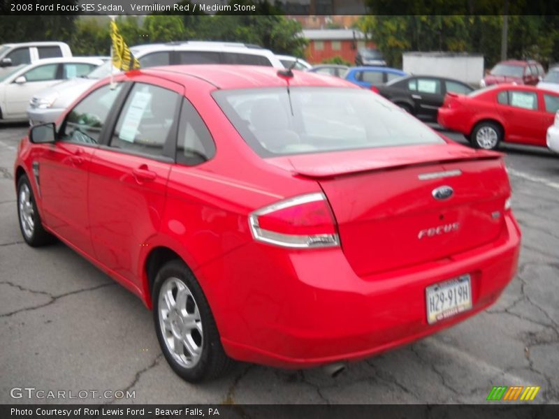 Vermillion Red / Medium Stone 2008 Ford Focus SES Sedan