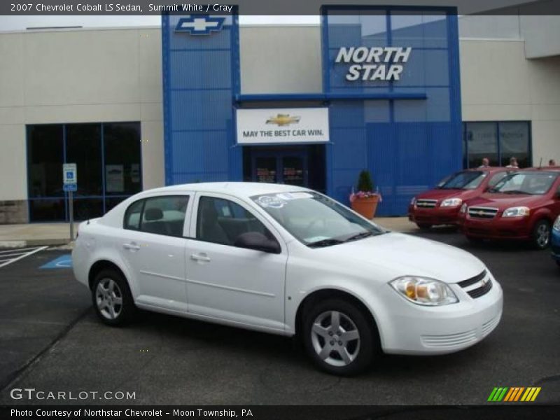 Summit White / Gray 2007 Chevrolet Cobalt LS Sedan