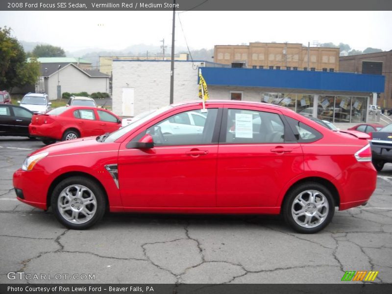Vermillion Red / Medium Stone 2008 Ford Focus SES Sedan
