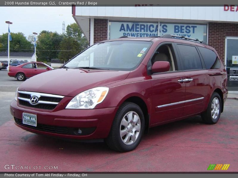 Cranberry Red / Beige 2008 Hyundai Entourage GLS