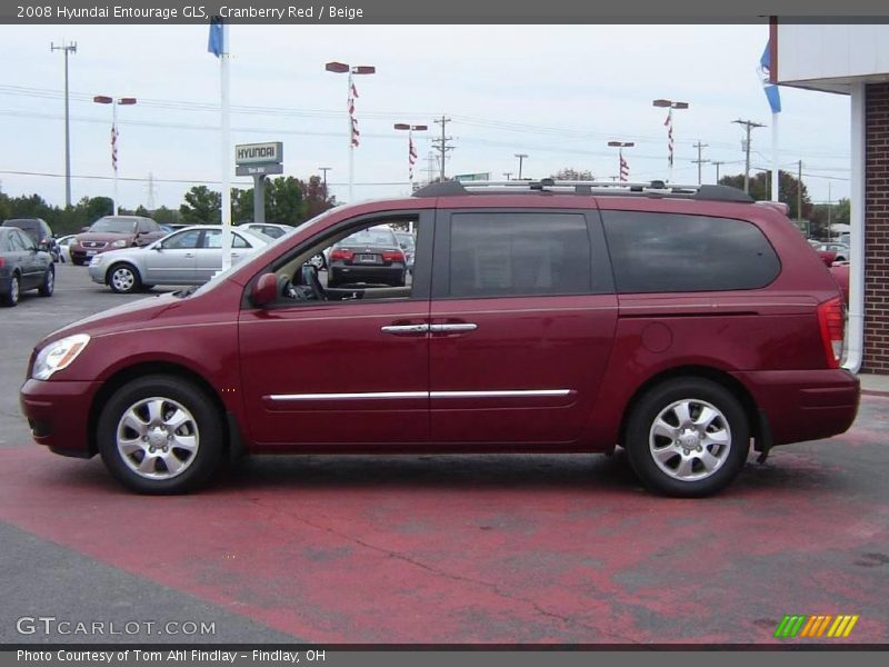 Cranberry Red / Beige 2008 Hyundai Entourage GLS