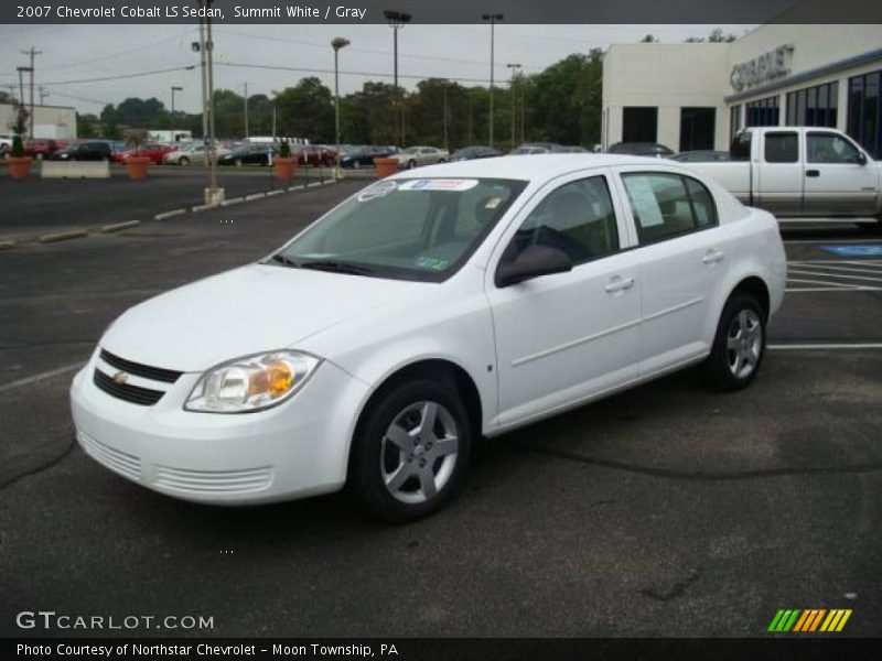 Summit White / Gray 2007 Chevrolet Cobalt LS Sedan