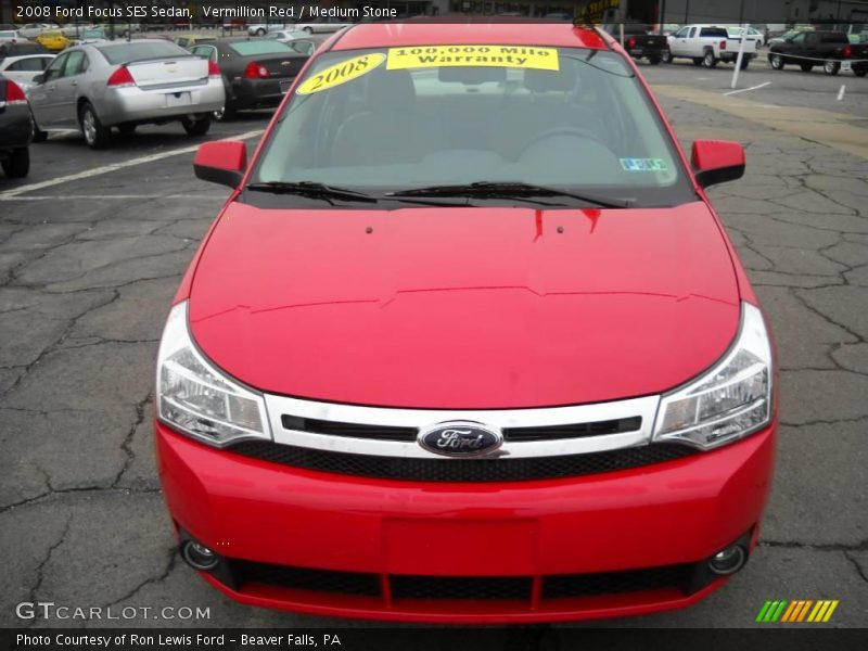 Vermillion Red / Medium Stone 2008 Ford Focus SES Sedan