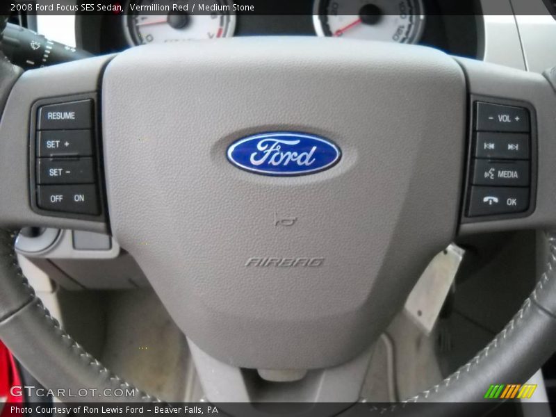 Vermillion Red / Medium Stone 2008 Ford Focus SES Sedan