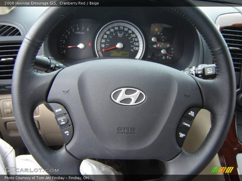 Cranberry Red / Beige 2008 Hyundai Entourage GLS