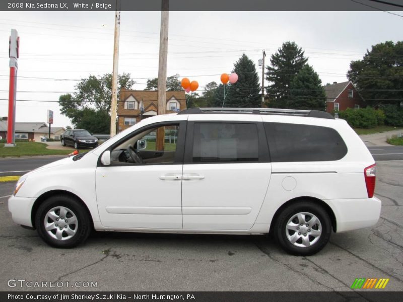 White / Beige 2008 Kia Sedona LX