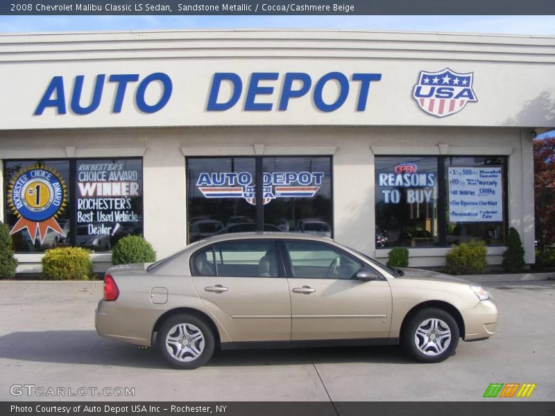 Sandstone Metallic / Cocoa/Cashmere Beige 2008 Chevrolet Malibu Classic LS Sedan