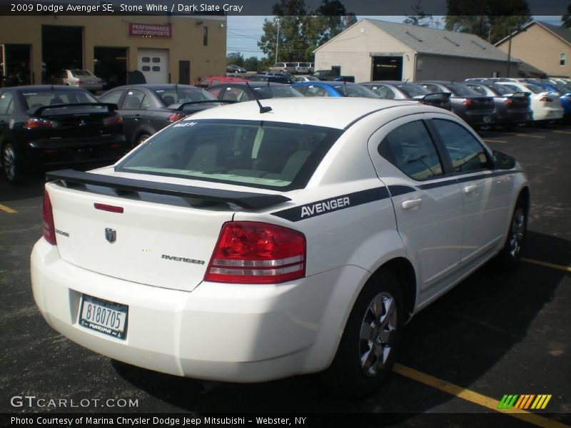 Stone White / Dark Slate Gray 2009 Dodge Avenger SE