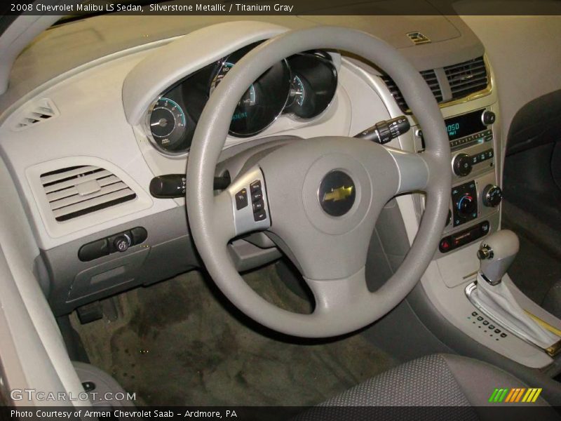 Silverstone Metallic / Titanium Gray 2008 Chevrolet Malibu LS Sedan