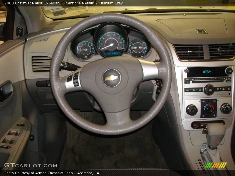 Silverstone Metallic / Titanium Gray 2008 Chevrolet Malibu LS Sedan