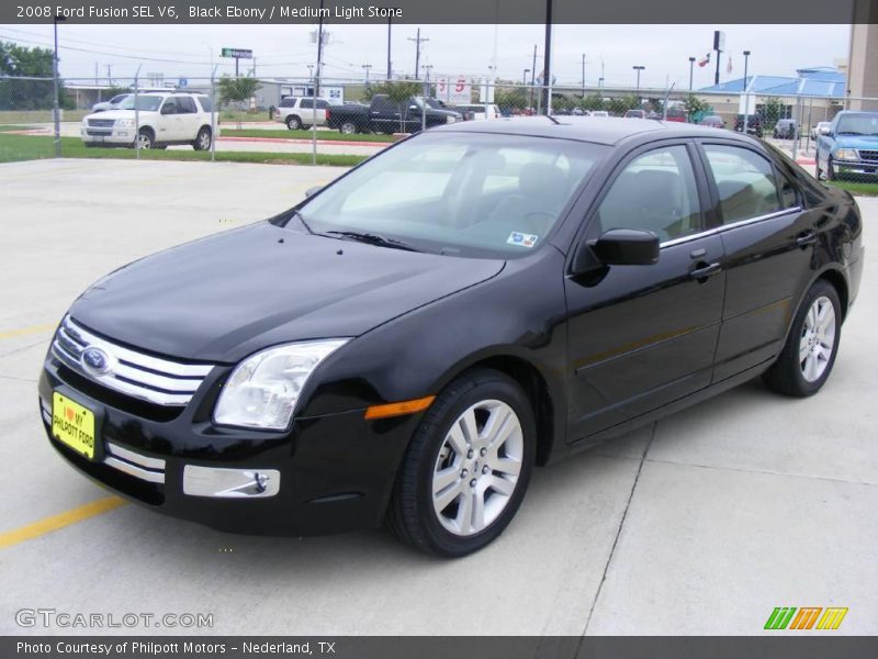 Black Ebony / Medium Light Stone 2008 Ford Fusion SEL V6