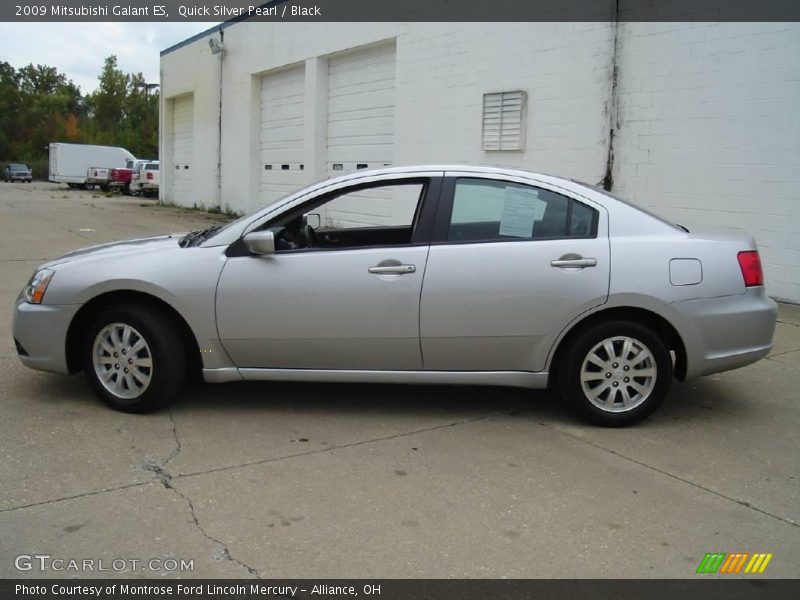 Quick Silver Pearl / Black 2009 Mitsubishi Galant ES