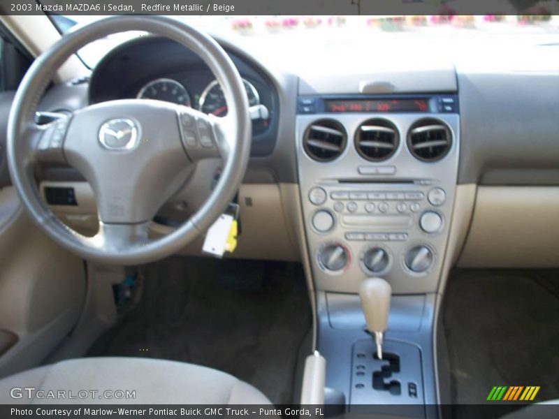 Redfire Metallic / Beige 2003 Mazda MAZDA6 i Sedan
