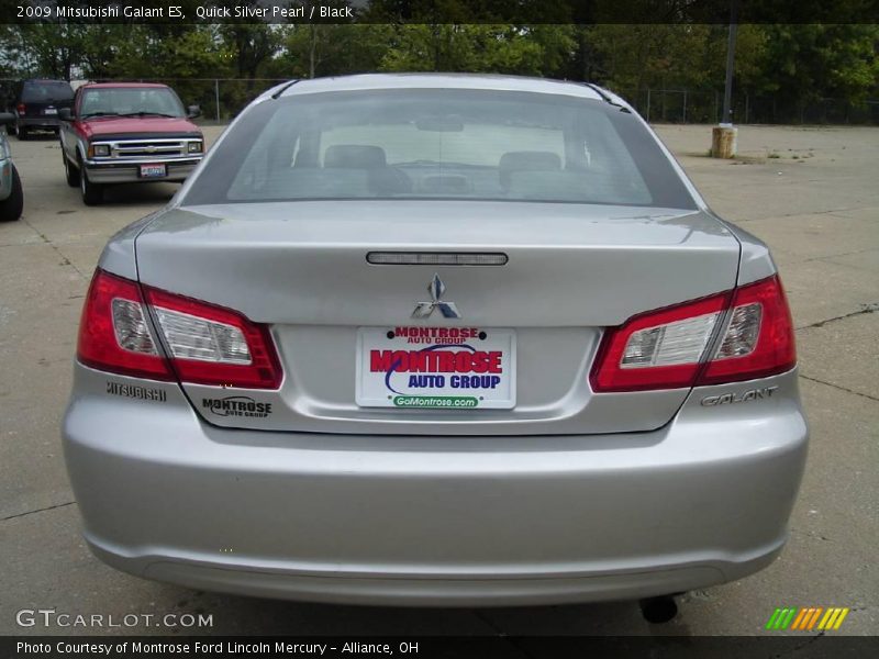 Quick Silver Pearl / Black 2009 Mitsubishi Galant ES