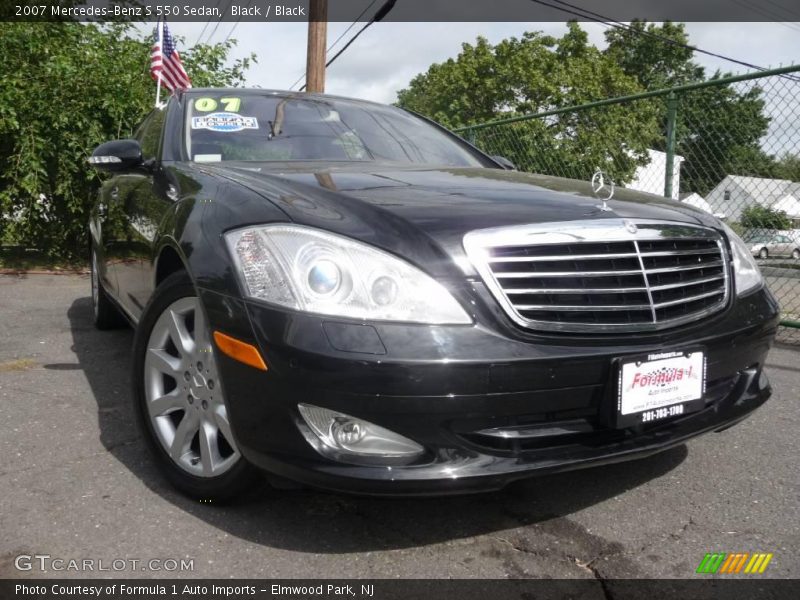 Black / Black 2007 Mercedes-Benz S 550 Sedan