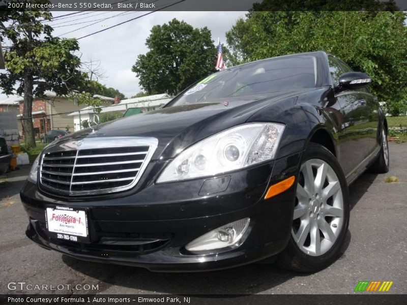 Black / Black 2007 Mercedes-Benz S 550 Sedan