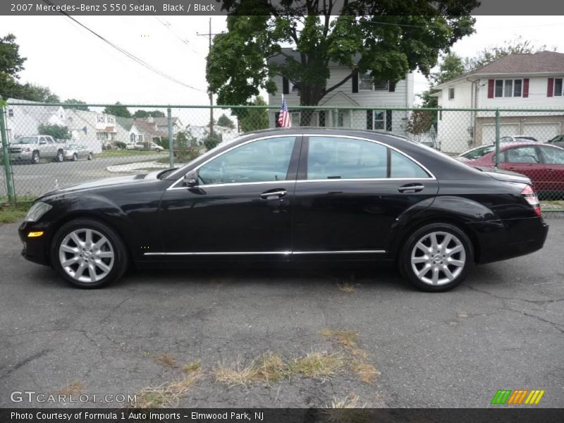 Black / Black 2007 Mercedes-Benz S 550 Sedan