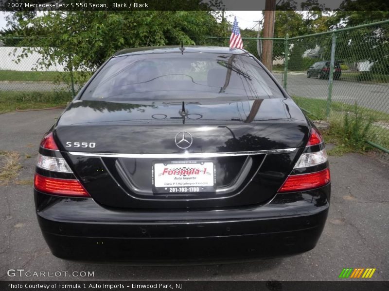 Black / Black 2007 Mercedes-Benz S 550 Sedan