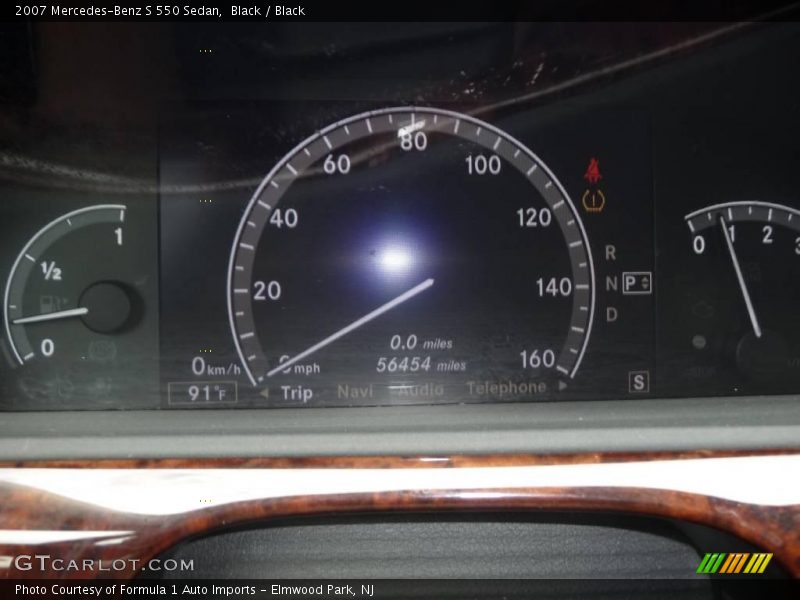 Black / Black 2007 Mercedes-Benz S 550 Sedan