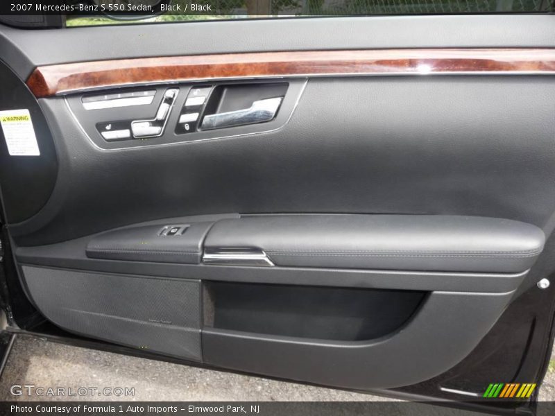 Black / Black 2007 Mercedes-Benz S 550 Sedan