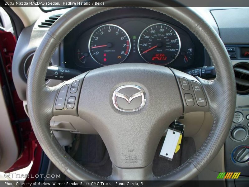 Redfire Metallic / Beige 2003 Mazda MAZDA6 i Sedan