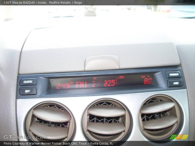Redfire Metallic / Beige 2003 Mazda MAZDA6 i Sedan
