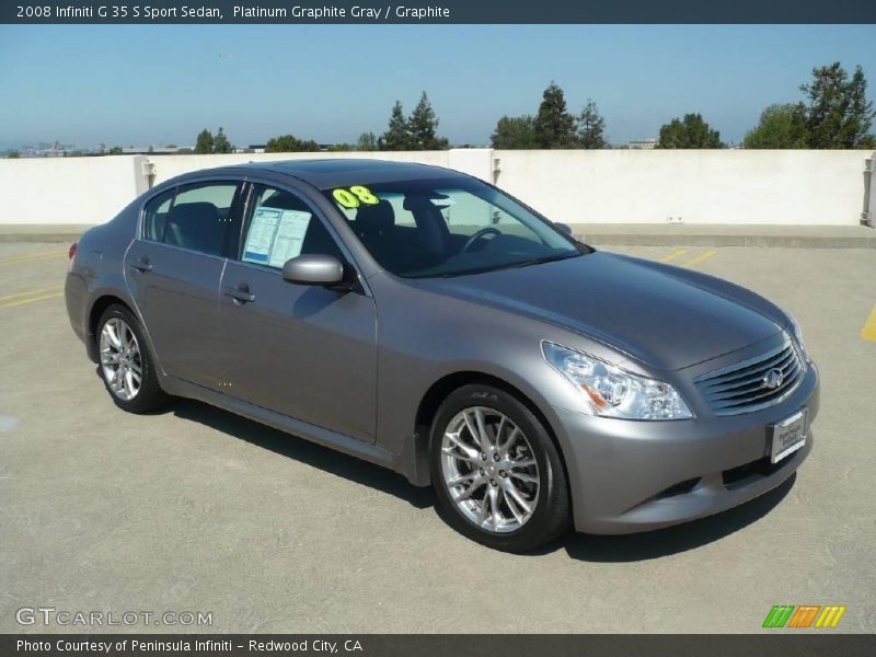 Platinum Graphite Gray / Graphite 2008 Infiniti G 35 S Sport Sedan