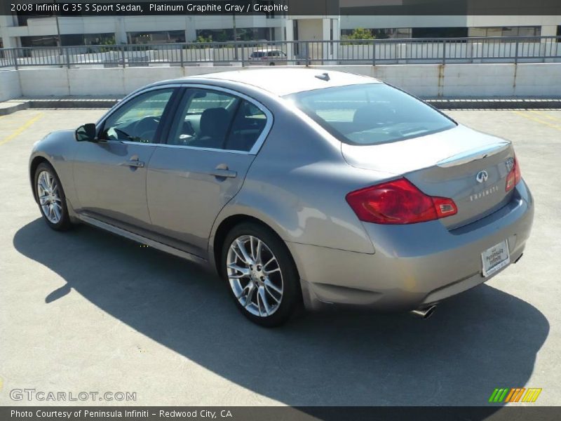 Platinum Graphite Gray / Graphite 2008 Infiniti G 35 S Sport Sedan