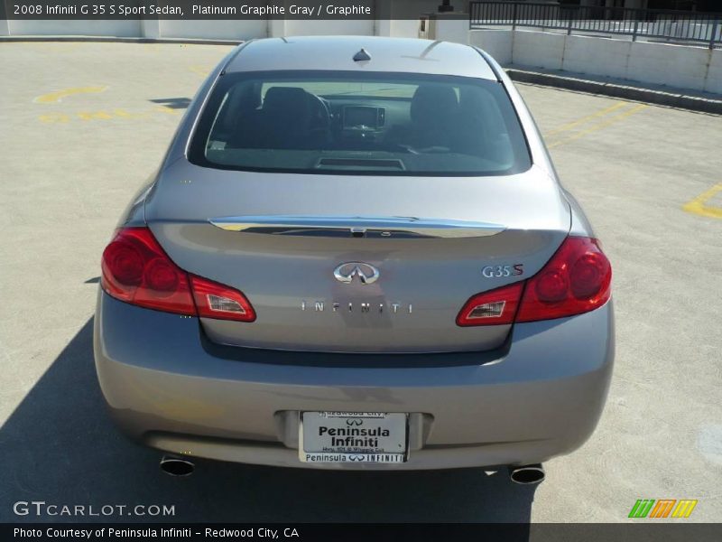 Platinum Graphite Gray / Graphite 2008 Infiniti G 35 S Sport Sedan