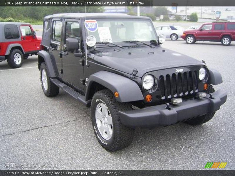 Black / Dark Slate Gray/Medium Slate Gray 2007 Jeep Wrangler Unlimited X 4x4